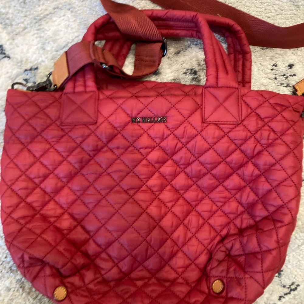 MZ Wallace Quilted Red Tote Bag